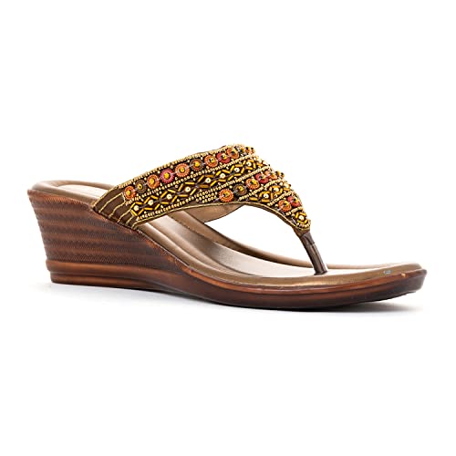 Image of Khadim's Wedge Heel Slip-On Sandal for Women