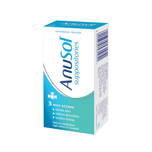 Anusol Suppositories – For Haemorrhoids & Related Conditions – Proven Formula Shrinks Piles, Relieves Discomfort & Soothes Itching – 24-Pack