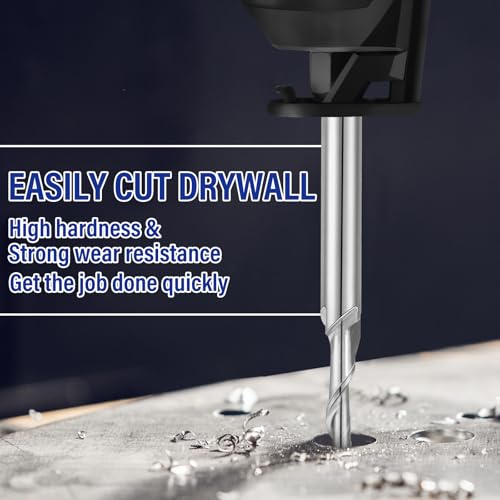 Image of Tondiamo 1 Pcs Drywall Router Bits 3 /16 Drywall Rotor Tips M2 High Speed Steel Cutting Bit Downward Router Cutout Rotary Guidepoint Drill Tool, Used for with Spiral Saw (Sliver)
