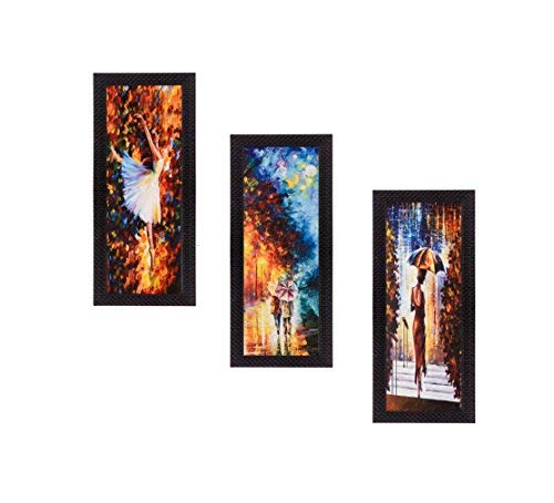 Peinture UV satin mat Loi-325 tableau triptyque haut de gamme motif couple aimant multicolore