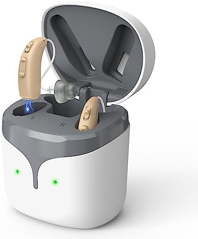 McBly BTE Hearing aids, Rechargeable RIC Receiver-In-Canal，Intelligent Noise Reduction and Auto Feedback Cancellation