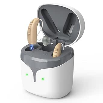 McBly BTE Hearing aids, Rechargeable RIC Receiver-In-Canal，Intelligent Noise Reduction and Auto Feedback Cancellation