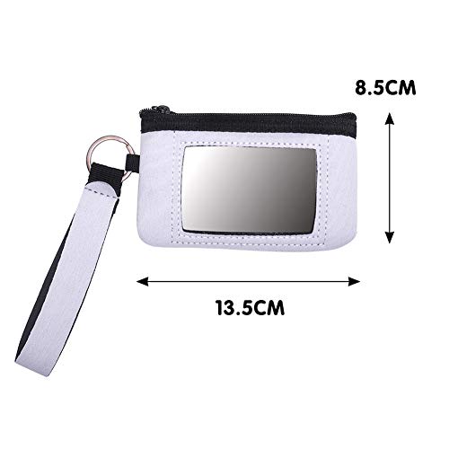 Sublimation Blanks Coin Purse With Wristlet Keychain Lanyard Change Wallet Pouch #TOP1