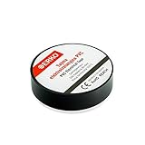 ERKO Isolierband 15 mm x 10 m - Schwarz - 10 Stück - für elektrische Leitungen. Hohe Flexibilität und Klebekraft - Isolierband | Klebeband | Dichtungsband