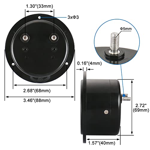 Image of BAOMAIN 65C5 DC 0-50V Class 2.5 Analog Panel Volt Meter
