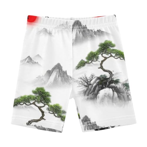 Girls Biker Shorts Toddlers Cotton Shorts Under Dress Cartoon 4t Children Traditional Landscape Mountain