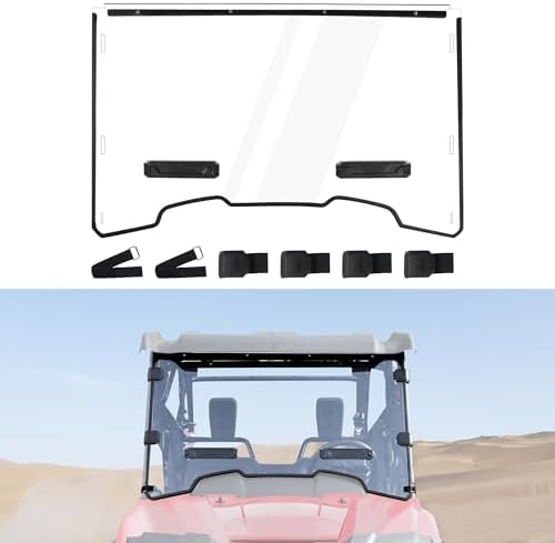 Front Full Vented Windshield Compatible with 2014-2025 Pioneer 70...