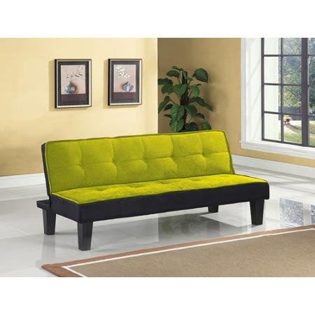 Color Block Futon Adjustable Sofa,fresh Green