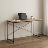 TOPLIVING Escritorio Diseño Industrial para Computadora o Laptop, Minimalista Ideal Home Office, Recamara o Juvenil, Fácil Armado, con Estructura...