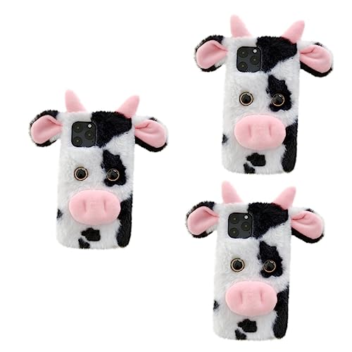 Coque en peluche pour iPhone Pro Max protection douce anti-choc hivernale