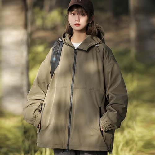 Couple's Outdoor Jacket, Spring and Autumn Windproof Hooded Jacket, Loose Jacket4