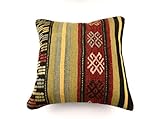 Kelim Kissen 50x50 cm Kissenbezüge Orientalische Kopfkissen Viereckig Dekorative Kissenhülle Dekokissen Sofakissen Zierkissen Code 4696