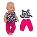 Uteruik - Vestiti per bambole americane da 46 cm, con maglietta e pantaloni, accessorio per bambini, regalo di compleanno (#D)