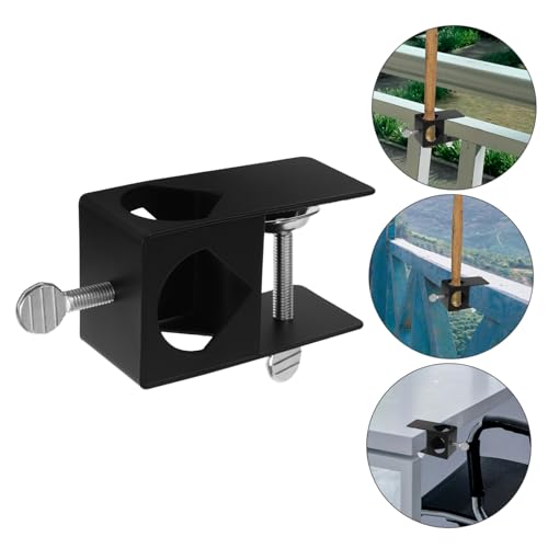 UKCOCO Adjustable Deck Torch Clamps Metal Holders for Outdoor Railing Securely Mounts Tiki Torches and Lights for Patios and Gardens