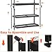 5 Tier Garage Shelving Unit, Heavy Duty Storage Shelves, 2000LBS Capacity Adjustable Metal Shelving for Garage Storage Rack, 48