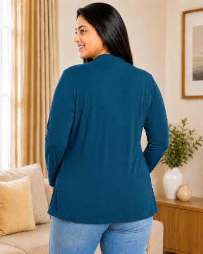 Image of In Love Women's Solid Open Front Shrug with Pockets