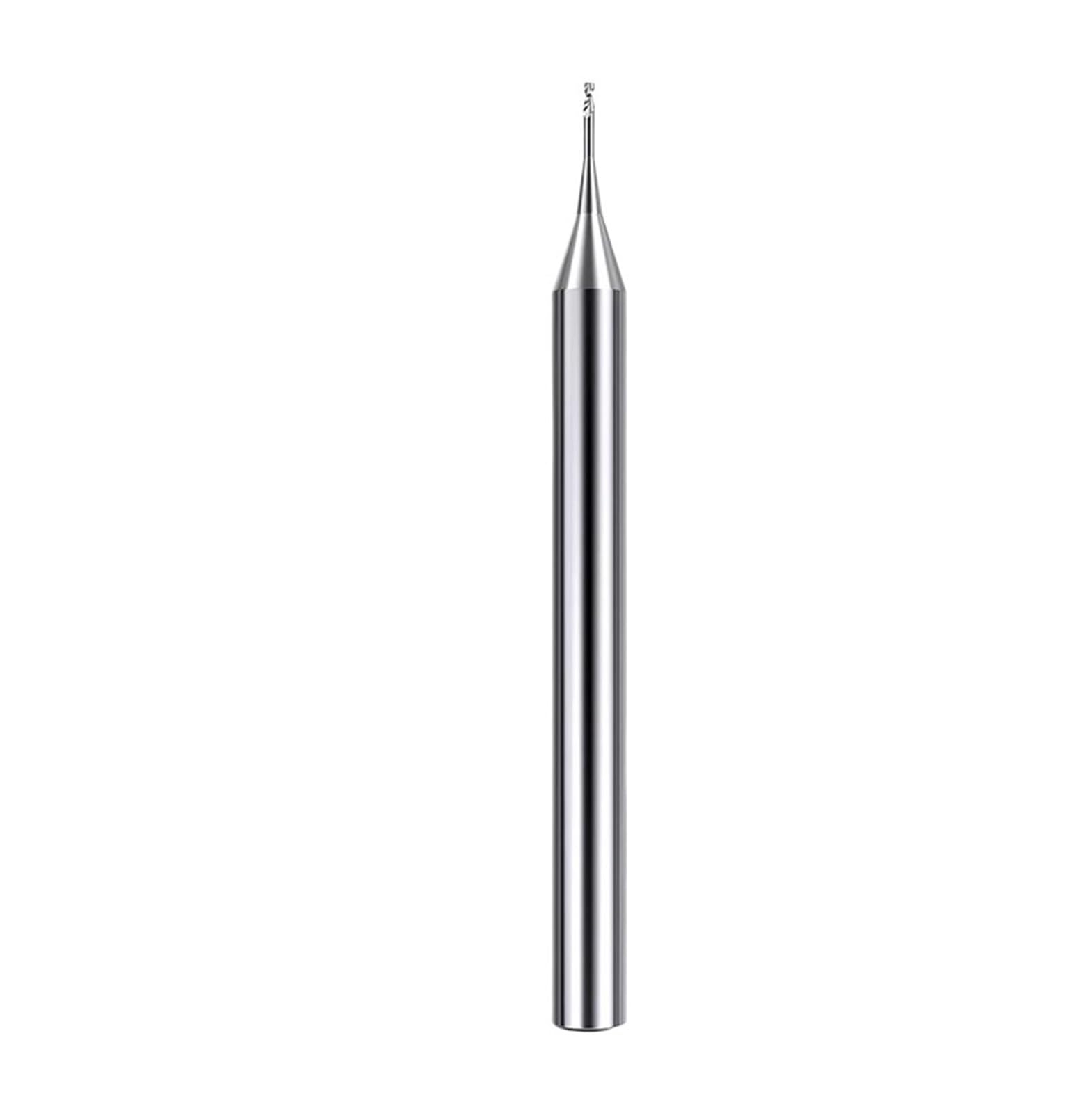 Fresa de ranura profunda R0.30 microfresa cuello largo para aluminio de extremo plano de 1 unidad