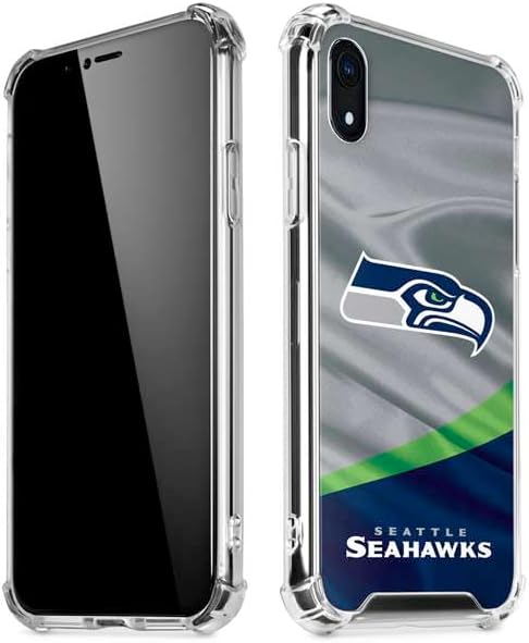 Skinit Clear Phone Case Compatible with iPhone XR - Officially Licensed NFL Seattle Seahawks Design