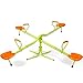 Nova Microdermabrasion Kids Seesaw Swivel Teeter Totter Home Playground Equipment, 360 Degrees Rotating Safe, Outdoor Fun for Kids, Toddlers, Boys, Children (4 Seats)