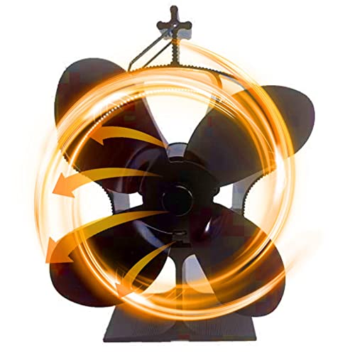Fogão Ventilador - lareira alimentado por calor com 4 pás,fogão a lenha termodinâmico economizando m