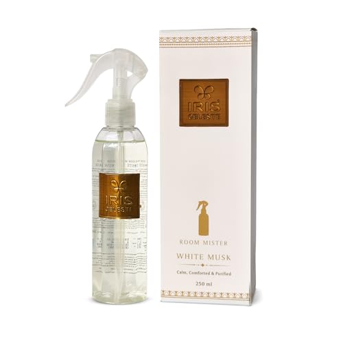 Image of IRIS Celeste Room Mister 250ml | Long-Lasting Room Freshener Spray with 1200 Sprays | Instant Home Fragrance for Living Room, Bedroom & Office (White Musk)
