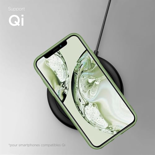 Coque silicone vert mat OneFlow avec double couche et bords surélevés - 5