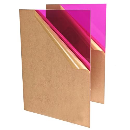 Image of Translucent Purple Acrylic Sheets 8*12 inch 1 /8 inch Thick (2.8~3mm) Red Transparent Cast Acrylic Plexiglass Board for Sign, DIY Project, Laser Cutting, Wedding, Craft, Picture Frame, Engraving(2 Pieces)