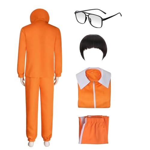 The Mens Sportswear Set Includes Black Square Eyeglass Frames Suitable for Fitness Sports Role-Playing Parties and Daily Wear Costume.