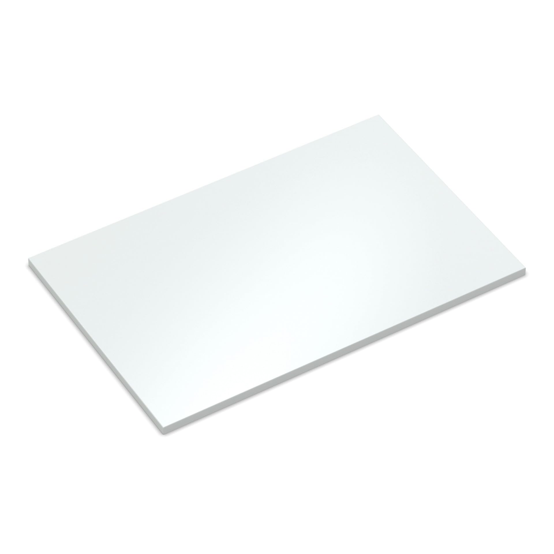 AUPROTEC Schreibtischplatte 25 mm 120x60 cm | wasserabweisend & Kratzfest | ideal für höhenverstellbare Tischgestelle in Homeoffice & Büro | Kristallweiß | 2 mm ABS-Kante