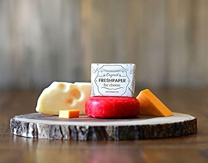 THE FRESHGLOW Co FRESHPAPER Food Saver Sheets for Cheese, 8 Reusable Sheets (1 Pack), Keeps Cheese Fresh for 2-4x Longer- Made in the USA