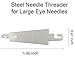 20 pcs. Large Eye Hand Sewing Needles - 1.5 inch Long in Needle Storage Tube with Needle Threader