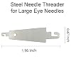 20 pcs. Large Eye Hand Sewing Needles - 1.5 inch Long in Needle Storage Tube with Needle Threader