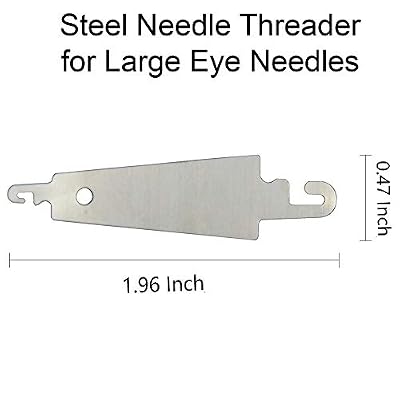20 pcs. Large Eye Hand Sewing Needles - 1.5 inch Long in Needle Storage Tube with Needle Threader