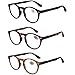 Produktbild AMILLET 3er-Pack Lesebrille für Männer und Frauen,Retro Runde Federscharniere Rahmenleser,Blaulichtblockierende Brille zum Lesen +2.0