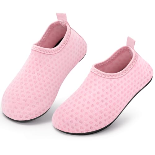 Image of Kids Boys Girls Swim Water Shoes, Toddler Kids Swim Water Shoes Non-Slip Quick Dry Beach Shoes,Barefoot Sports Shoes Aqua Socks for Beach Outdoor Sports