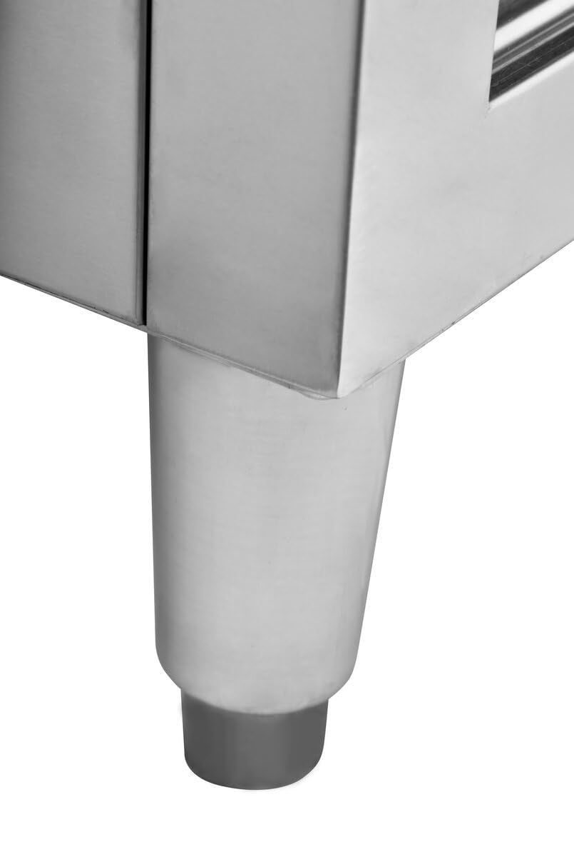 GastroHero Arbeitsschrank ASSB126A | 100 mm Aufkantung | Edelstahl Arbeitsschrank 100x70 cm | Hygienischer Gastro Schrank mit Stauraum | Profi Küchenmöbel für Gastronomie & Großküche