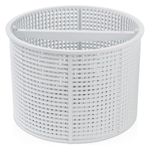 Panier De Skimmer, Panier De Rechange pour Skimmer Standard, Panier en ABS Robuste pour Piscines, Diamètre 18 Cm Pré-Filtre De Piscine Facile À Démonter Résistant Au Chlore (Blanc)