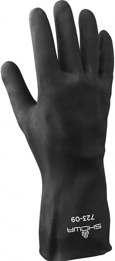 SHOWA 723 Neoprene Chemical Resistant Safety Glove with Rayon Flocked Liner