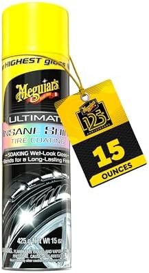 Meguiar's G190315 Ultimate Insane Shine Tire Coating, gives a Fin...