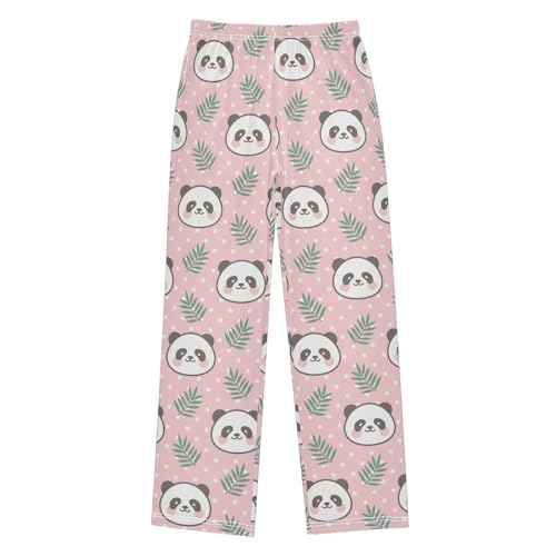 Boys' Pants Cute Panda Bear Face Animal Long Bottoms Jogger Pants Elastic Waist Trousers with Pockets S-XL