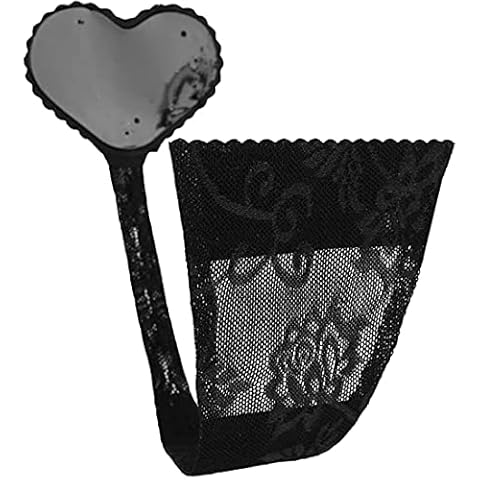 DRMGIRL Women Sexy C String Invisible Pants, Self Adhesive Panties Strapless Knichers, See Through Floral Lace Seamless Thongs No Panty Line Sticky Underwear Briefs Lingerie(Black), One Size Cover