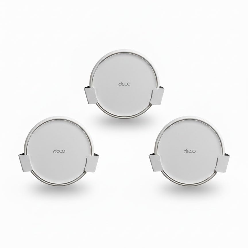 GadgetGear Metal Wall Mount for TP-Link Deco BE25 Router | Powder Coated Steel Holder for Wall Installation | Space-Saving Router Mount with Screws & Anchors (Pack of 3)-image-18