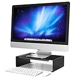 💻 【Estable y duradero】 ⌨Cuatro almohadillas adhesivas antideslizantes debajo de la base del soporte del monitor ayudan a mantener la estabilidad, evitan resbalones y rayones en el escritorio y prolongan la vida útil del amplificador de pantalla de la PC.