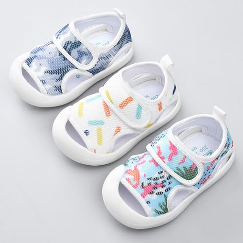 FCTREE Baby Shoes Boys Girls First Walking Shoes Toddler Non-Slip Breathable Mesh Sneakers Infant Sandals Crib Shoes3