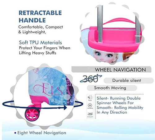 Image of ADSON Abs Kids Trolley 360 Rotating Luggage 360 Degree Wheels Non-Breakable 16 Inch Kids Hardsided Suitcase with 4 Wheels, 360 Degree Wheel Travel Trolley Bag (S Design 7)