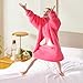 Touchat Wearable Blanket Hoodie, Oversized Sherpa Blanket Sweatshirt with Hood Pocket and Sleeves, Super Soft Warm Plush Hooded Blanket for Kids and Girls, One Size Fits All (Pink)