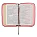 KJV Holy Bible, Compact Faux Leather Red Letter Edition - Ribbon Marker, King James Version, Pink/Burgundy, Zipper Closure (KJV Compact Editions)