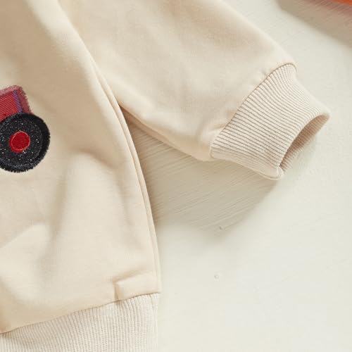 FYBITBO Baby Boys Fall Winter Clothing Set Heart Tractor Long Sleeve Shirts Tops and Pants 2Piece ValentinesDay Outfits (Red-Valentines Outfit, 0-6 Months) - Thumbnail 6
