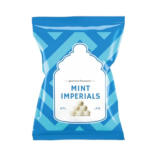 Bondds Mint Imperials Bags | Peppermint Flavoured | Hard Sugar Candy | No Artificial Colour | 130g | (Pack of 6)
