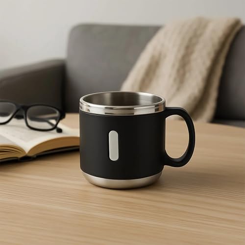 Image of Premium Stainless Steel Double Wall Coffee Mug Set 6 Pc Gift Set (150ml Each) | Insulated & Reusable Cups | Ideal for Gifting, Home, Office Use, Multicolor